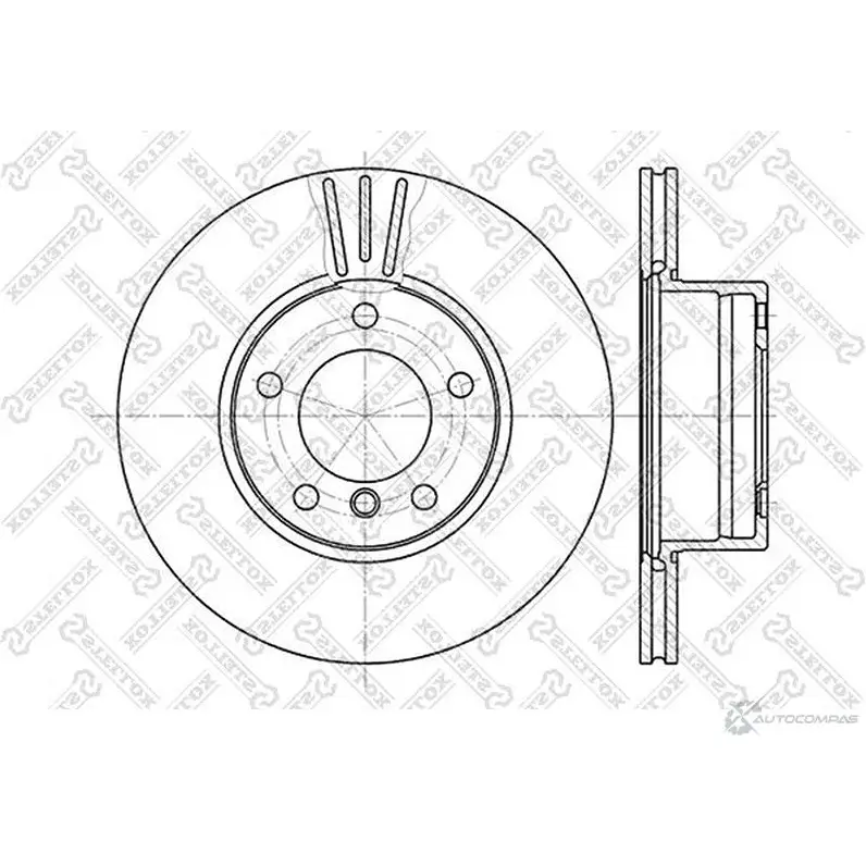Тормозной диск STELLOX 4057276242784 3616759 6020-1536V-SX 1Y4A QBV - Изображение 1