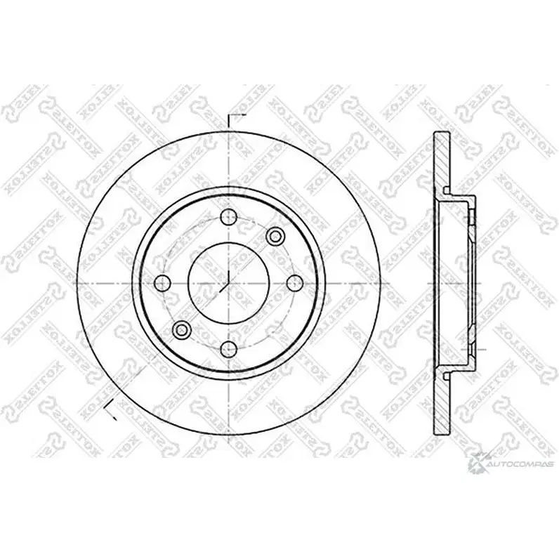 Тормозной диск STELLOX 3616824 6020-1926-SX RG69 EVF 4057276242975 изображение 0