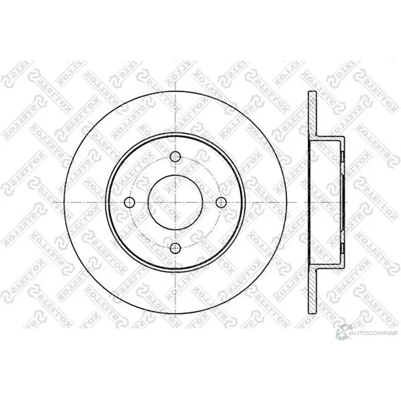 Тормозной диск STELLOX TKL VA4B 4057276243224 3616869 6020-2252-SX