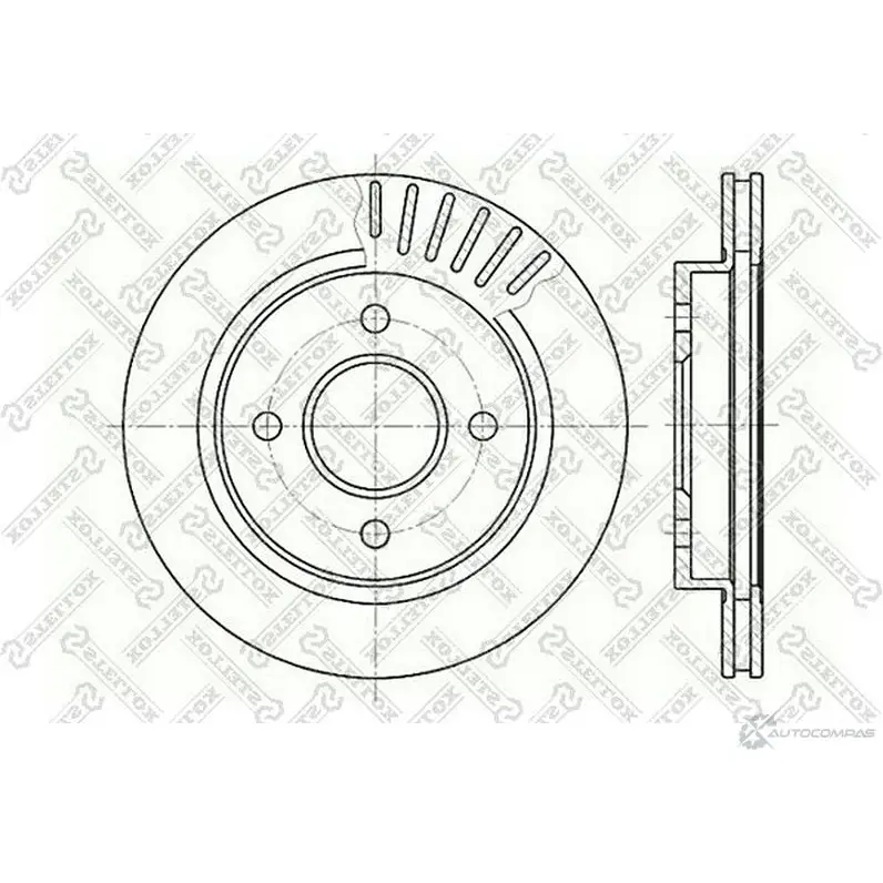 Тормозной диск STELLOX 6020-2535V-SX H MCM6 4057276243491 3616891 изображение 0