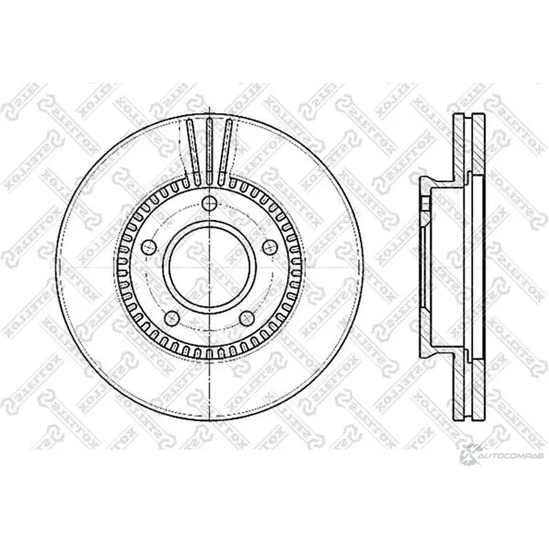 Тормозной диск STELLOX 6020-3243V-SX P 8KVK 3616940 4057276244269
