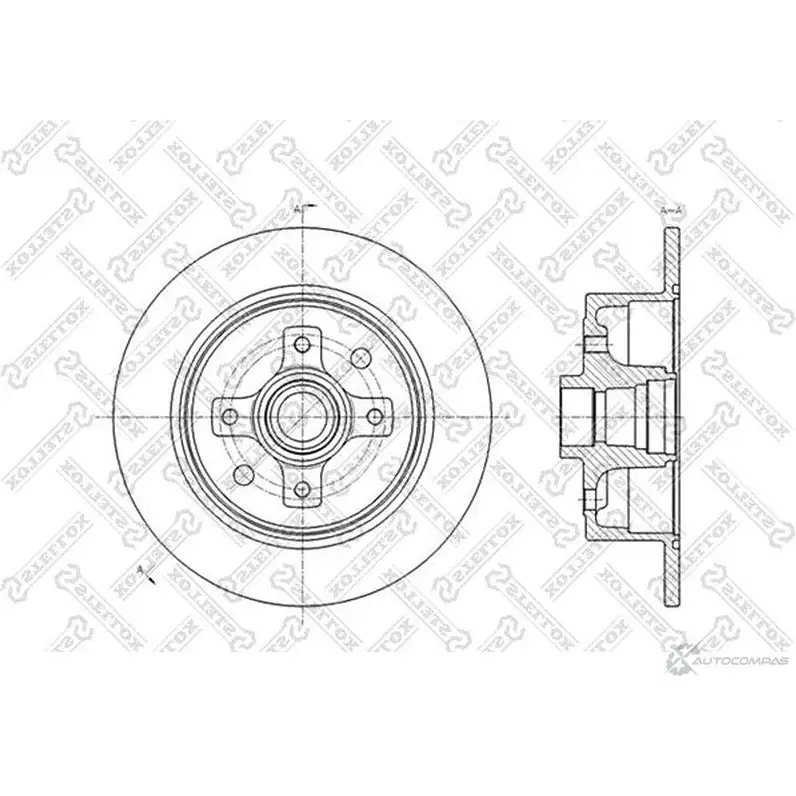 Тормозной диск STELLOX 6020-3616-SX 82 5DC5G 3617005 4057276245129
