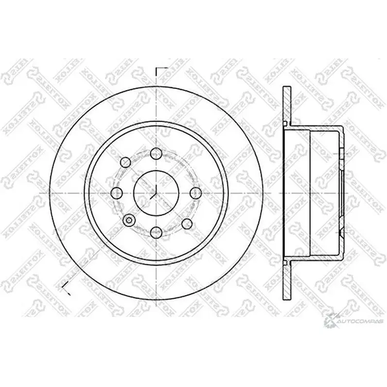 Тормозной диск STELLOX 3617008 6020-3619-SX 4057276245150 XR FMAZ