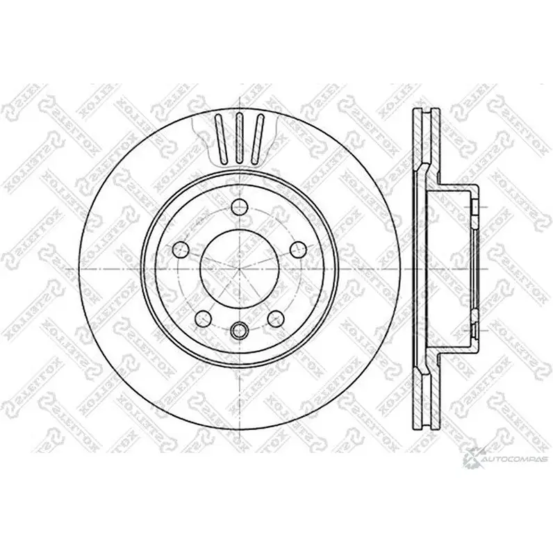 Тормозной диск STELLOX 3617009 6020-3620V-SX 4057276245167 I ZAHJL изображение 0