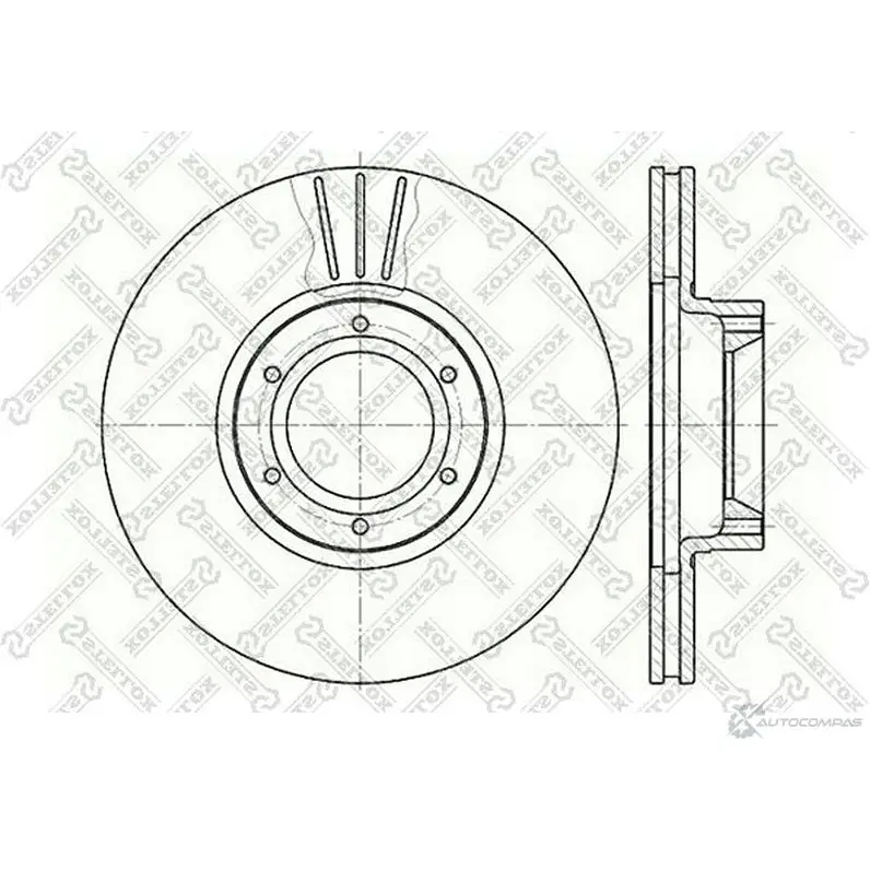 Тормозной диск STELLOX 39K BQ 3617051 6020-3920V-SX 4057276245679