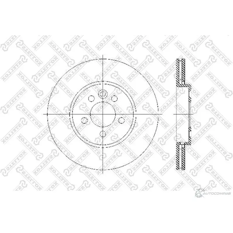 Тормозной диск STELLOX 3617066 4057276245884 L 2GXK 6020-4013V-SX