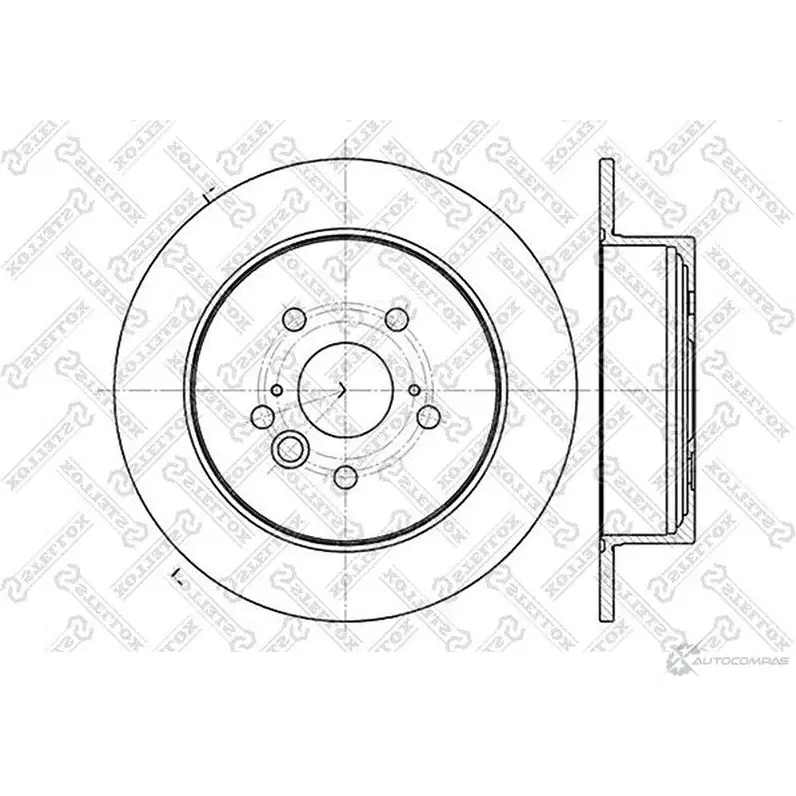 Тормозной диск STELLOX 6020-4574-SX 3617081 4057276246195 OK 653A