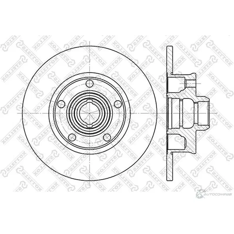 Тормозной диск STELLOX 3617110 6020-4736-SX QAGZT H 4057276246577 изображение 0