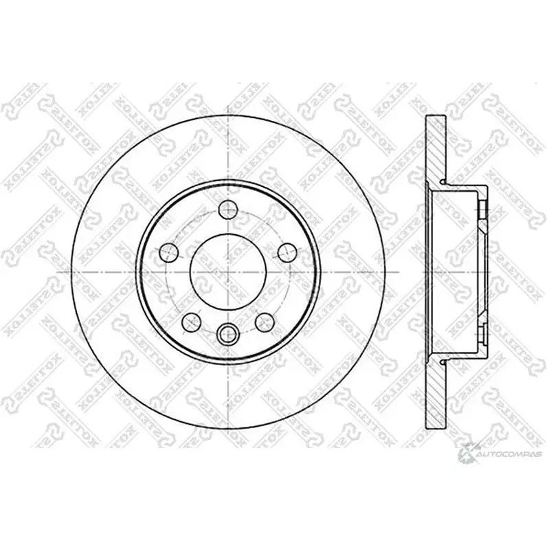 Тормозной диск STELLOX 3617133 7 TA2OOY 6020-4766-SX 4057276246843