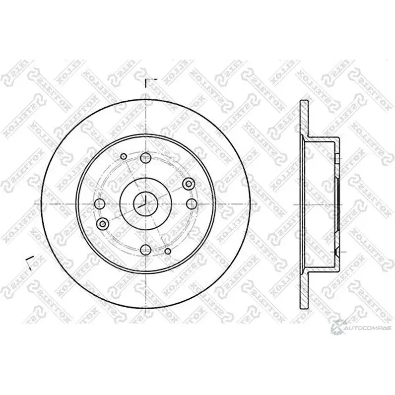 Тормозной диск STELLOX 4057276247758 5Y OAN 6020-9939-SX 3617221 изображение 0