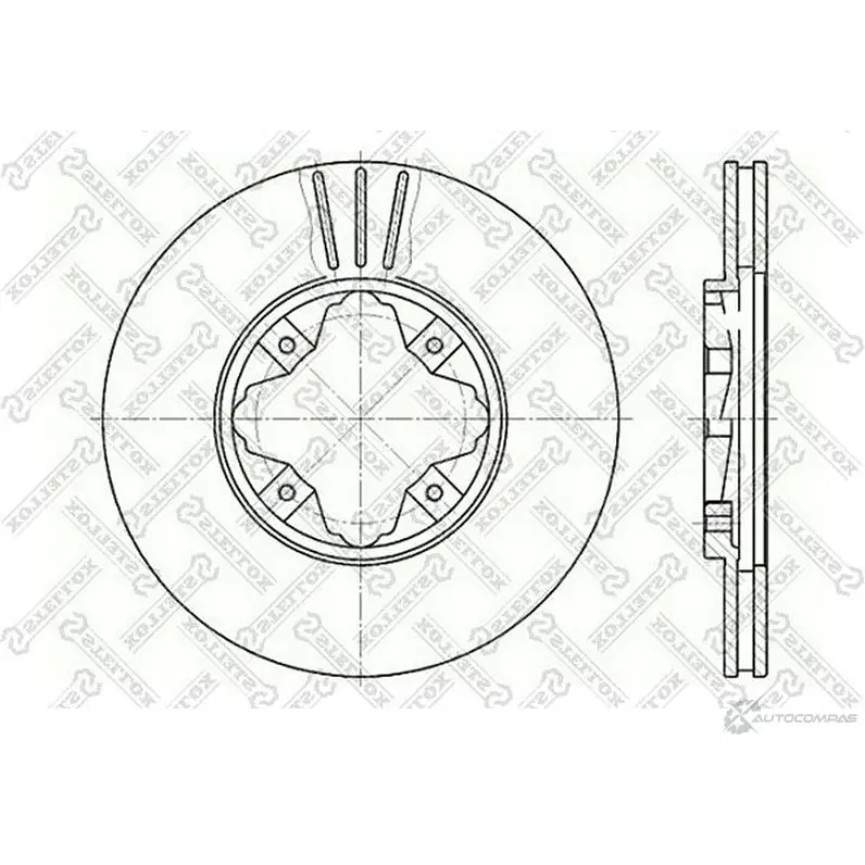 Тормозной диск STELLOX 3617222 6020-9940V-SX 4057276247765 Q9I ZGB