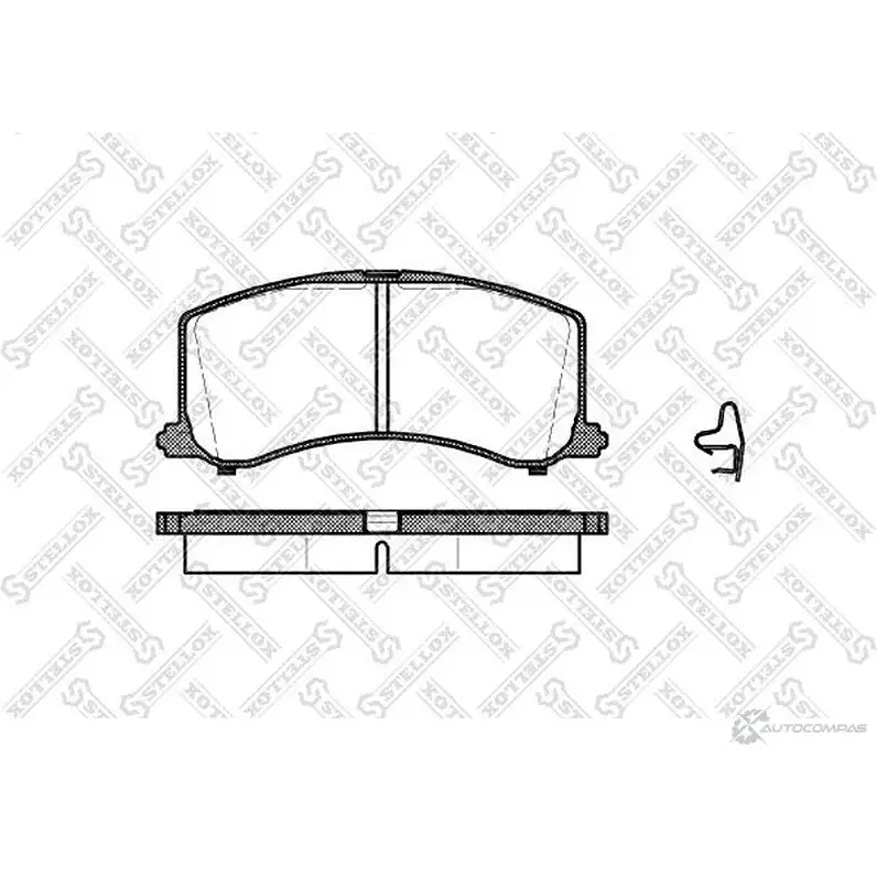 Тормозные колодки дисковые, комплект STELLOX 606 002B-SX 3617342 2340 0 PCA059502
