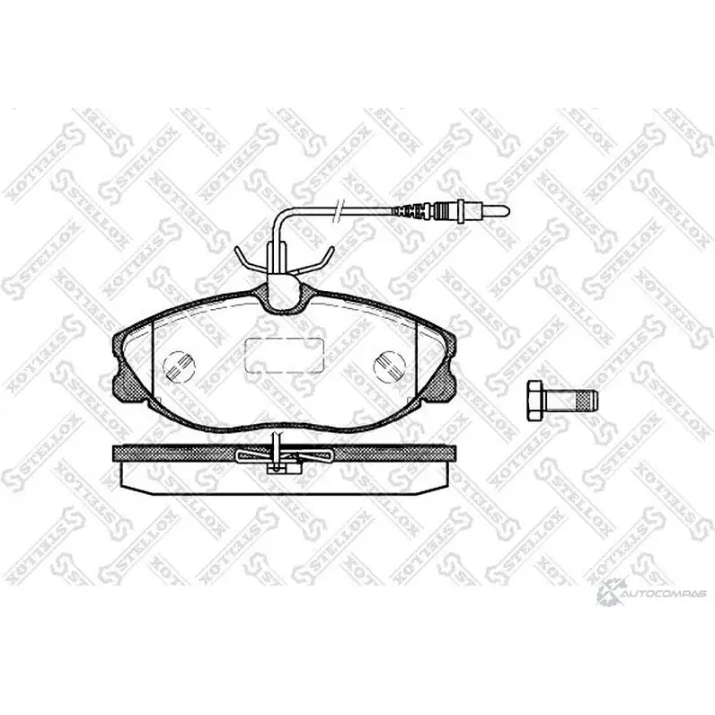 Тормозные колодки дисковые, комплект STELLOX 615 004L-SX 3617918 PCA060404 216 74