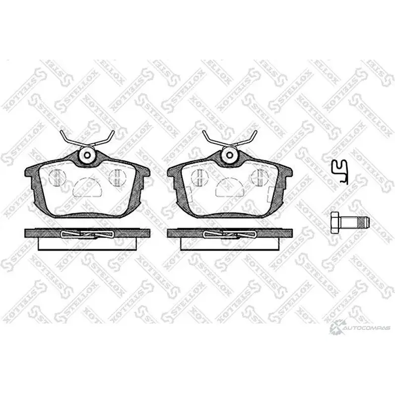 Тормозные колодки дисковые, комплект STELLOX PCA060502 616 002B-SX 218 61 3617920