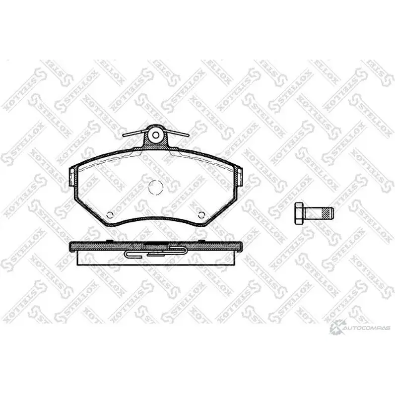 Тормозные колодки дисковые, комплект STELLOX 3617944 PCA063100 642 000B-SX 21 945