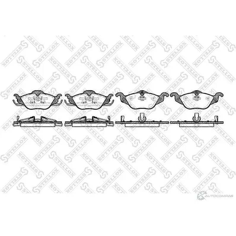 Тормозные колодки дисковые, комплект STELLOX 695 002B-SX 3618049 230 63 23064
