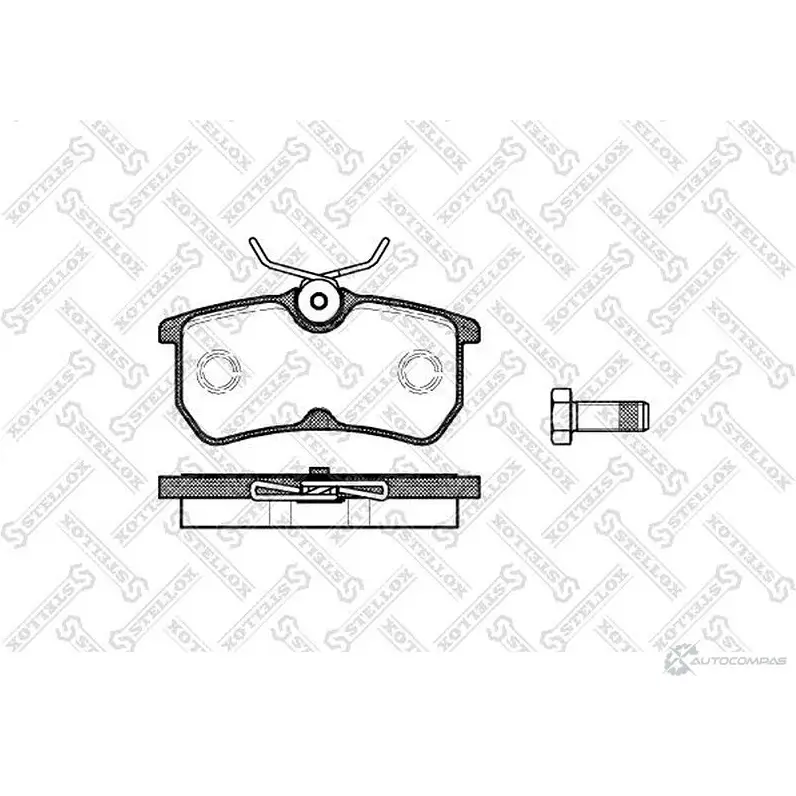 Тормозные колодки дисковые, комплект STELLOX 704 000B-SX PCA069300 2 3353 3618150 изображение 0