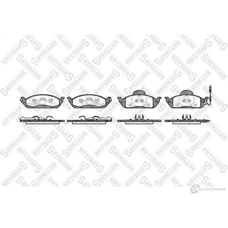 Тормозные колодки дисковые, комплект STELLOX 708 001B-SX 23 193 3618156 23194