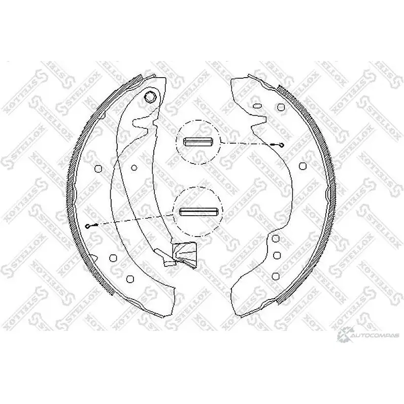 Тормозные колодки STELLOX 3619834 ZCA47 1800 729 100-SX OLZF4S изображение 0