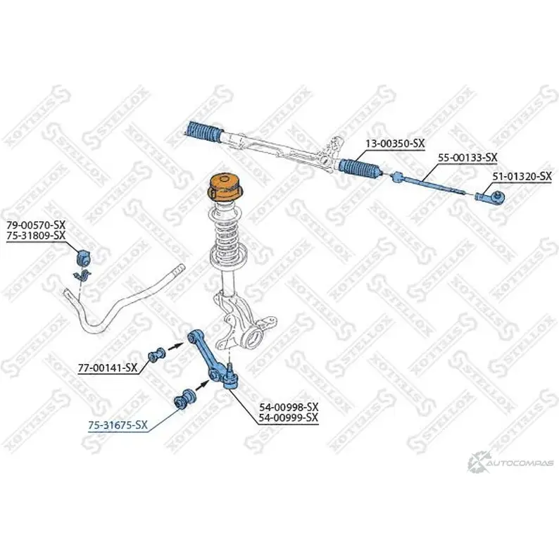 Сайлентблок STELLOX 75-31675-SX 3619879 1J2KY 7 4057276262089 изображение 1