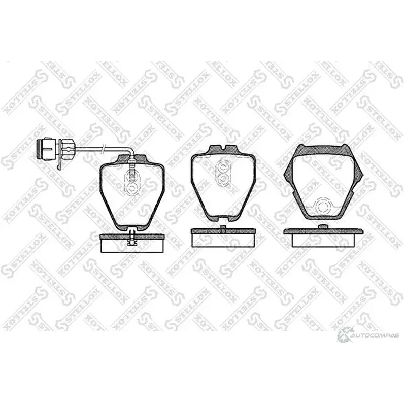Тормозные колодки дисковые, комплект STELLOX 763 012B-SX 231 19 23828 3619904