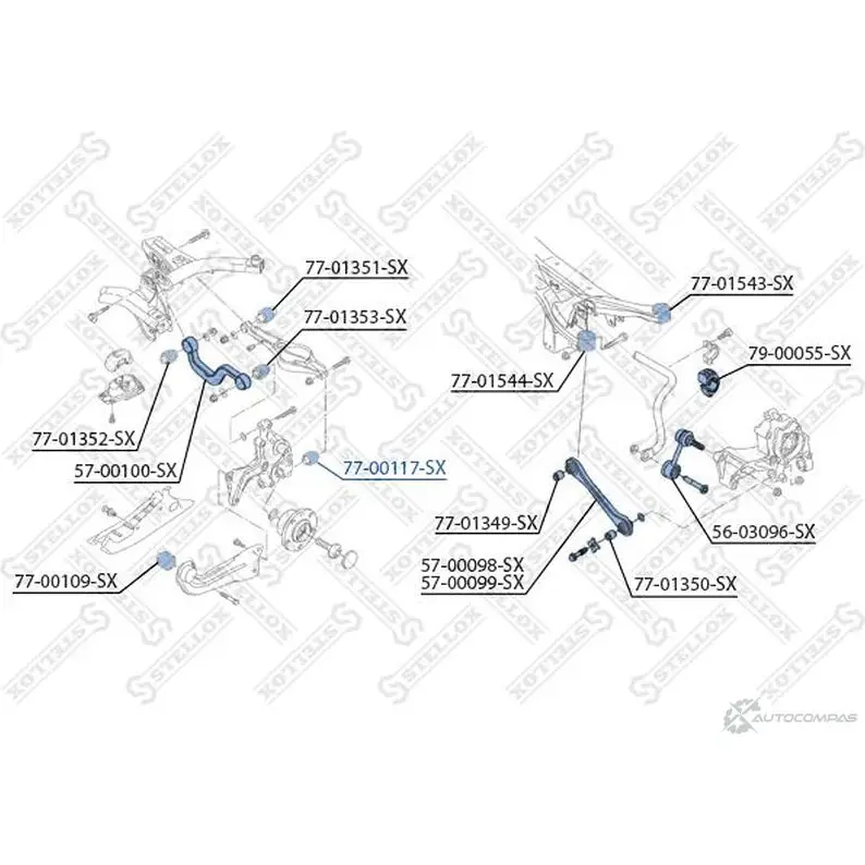 Сайлентблок STELLOX 77-00117-SX JE LM5 3619940 4057276263529 изображение 0