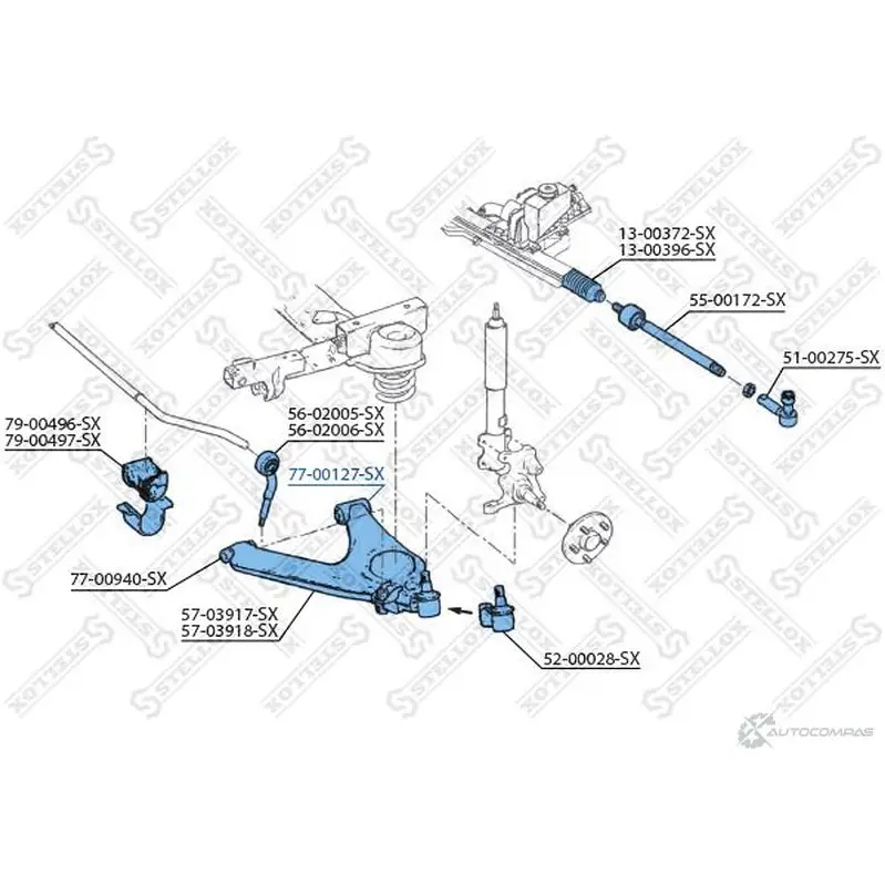 Сайлентблок STELLOX 4057276263628 3619946 77-00127-SX DK47 Z7 - Изображение 1