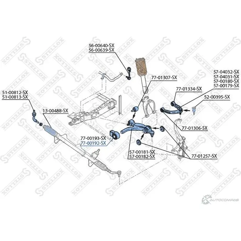 Сайлентблок STELLOX 877 ME68 3619988 77-00192-SX 4057276264267 - Изображение 1