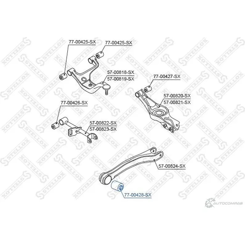 Сайлентблок STELLOX 4057276265011 1014441238 77-00428-SX VG UQK - Изображение 1