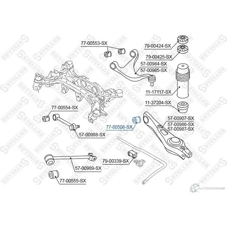 Сайлентблок STELLOX LUXO5D Q 4057276265233 77-00506-SX 557373090 - Изображение 1