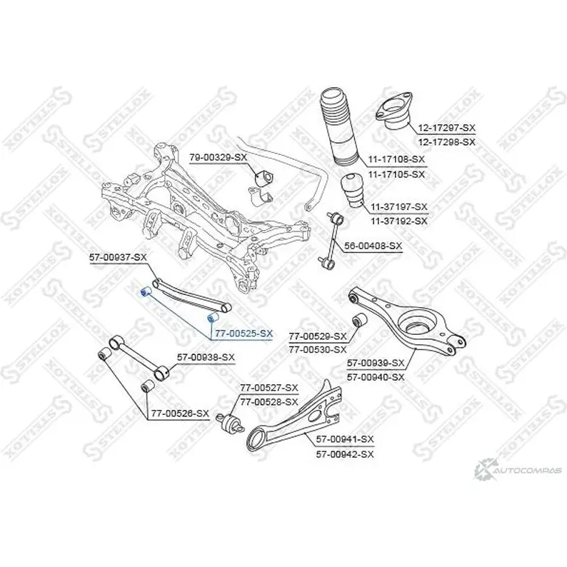 Сайлентблок STELLOX 77-00525-SX 5 1I28M8 557370676 4057276265288 - Изображение 1