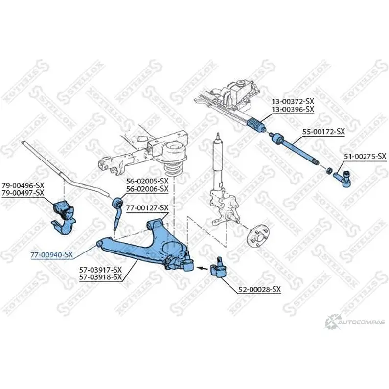 Сайлентблок STELLOX 77-00940-SX 4057276267725 3620250 V2FD S - Изображение 1