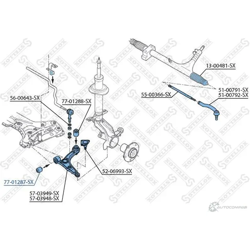 Сайлентблок STELLOX 77-01287-SX E17 ITXY 4057276503908 3620477 - Изображение 1