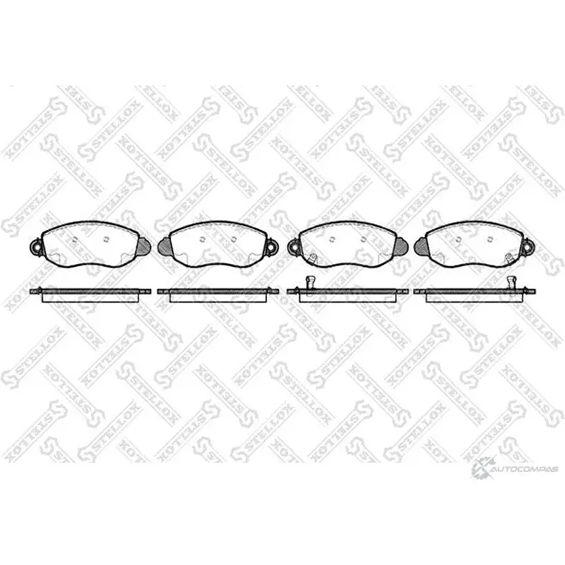 Тормозные колодки дисковые, комплект STELLOX 3620762 234 30 783 002L-SX 23431 изображение 0