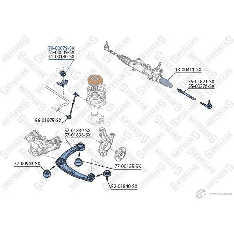 Втулка стабилизатора STELLOX 4057276272675 3620791 79-00079-SX Q XUO9QE