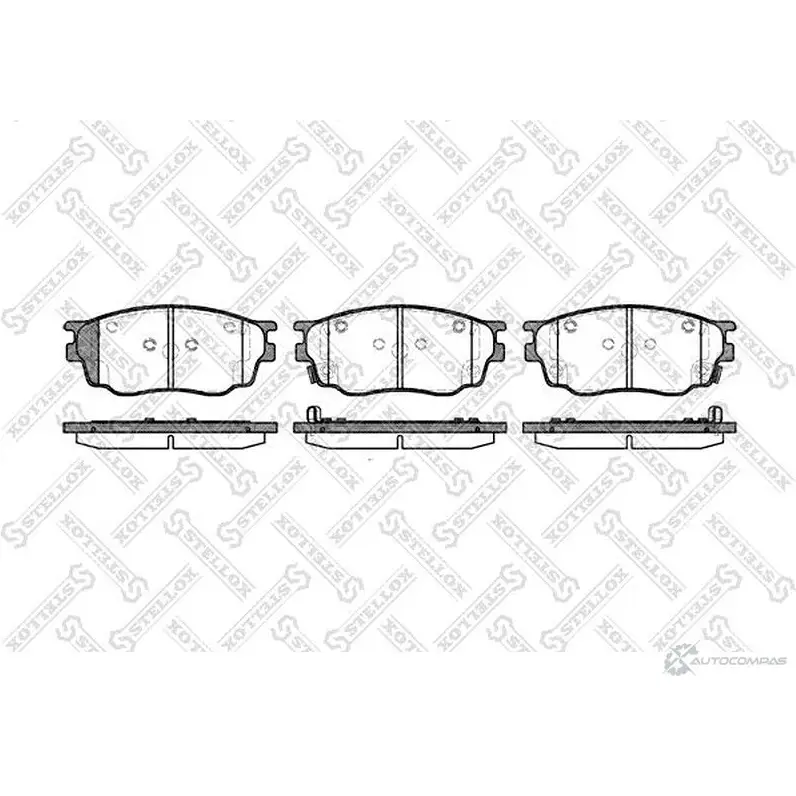 Тормозные колодки дисковые, комплект STELLOX 811 022-SX PCA0 80022 2NKFK 3623298