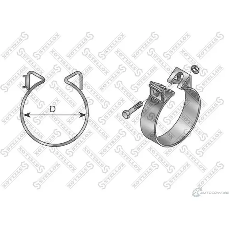Резинка глушителя STELLOX 4057276298309 82-01058-SX 3623401 X7 75Q
