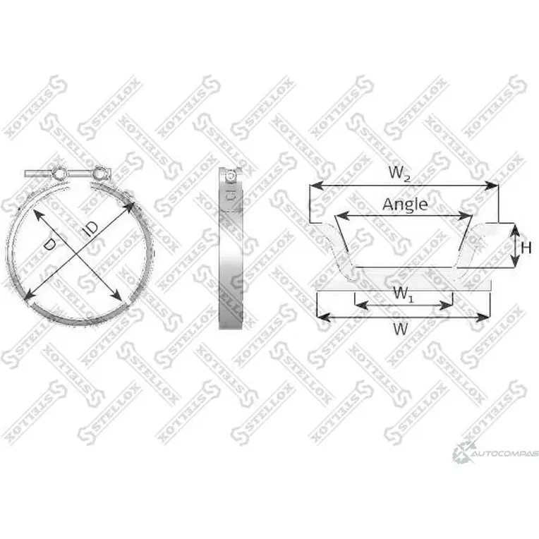 Хомут глушителя STELLOX 82-01098-SX 3623435 4057276298705 M331 M