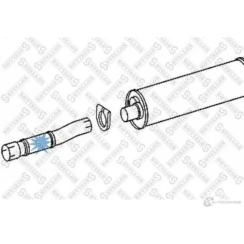 Выхлопная труба глушителя STELLOX 4057276301948 82-03612-SX 683709568 8 6RY3