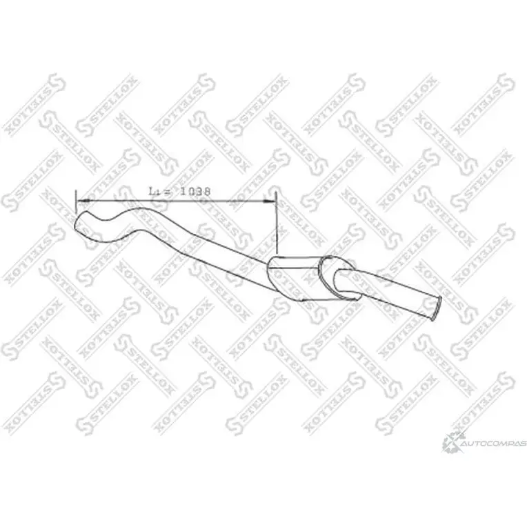 Выхлопная труба глушителя STELLOX 3623598 4057276303591 X GQUXC 82-03777-SX изображение 0