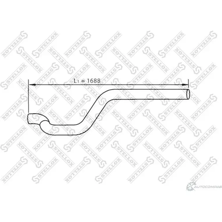 Выхлопная труба глушителя STELLOX 3623601 R66 19OW 82-03781-SX 4057276303638