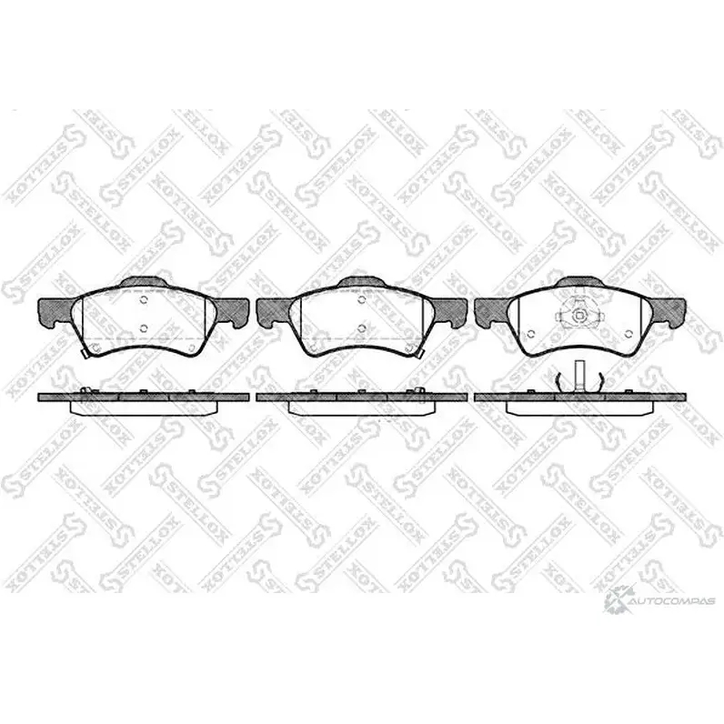 Тормозные колодки дисковые, комплект STELLOX 2 3640 3623827 821 002B-SX 23641 изображение 0