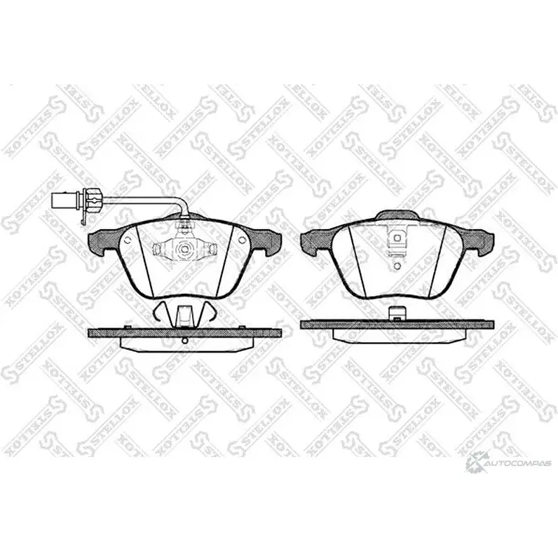 Тормозные колодки дисковые, комплект STELLOX 23 269 847 002BL-SX 23270 3626662