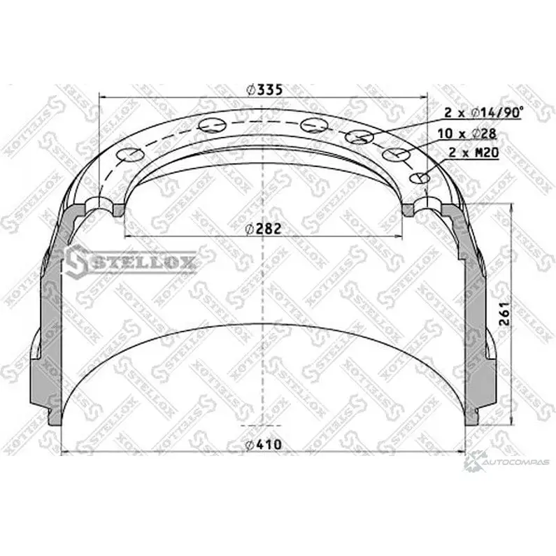 Тормозной барабан STELLOX 215058675 85-00016-SX 4057276361973 7RHHH 53