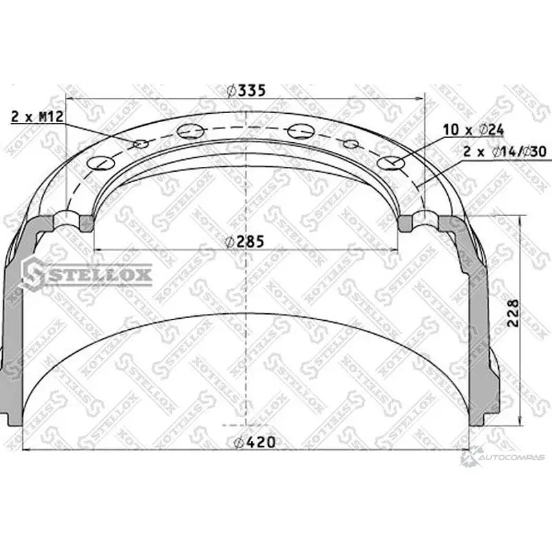 Тормозной барабан STELLOX 214960641 4057276362178 JUK7WY W 85-00036-SX