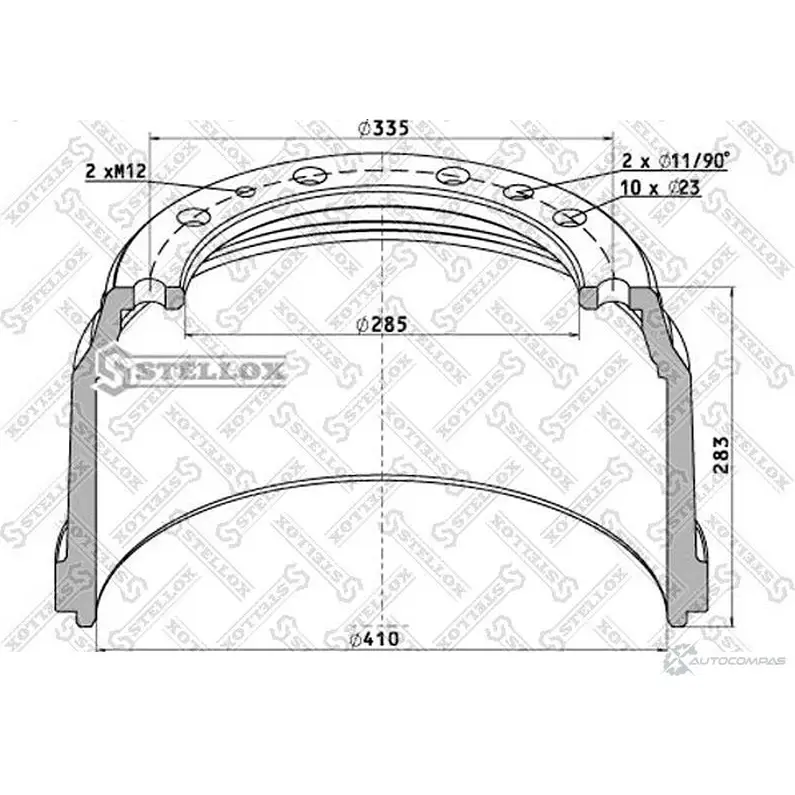 Тормозной барабан STELLOX 85-00111-SX 214671699 4057276362925 EA QRZ