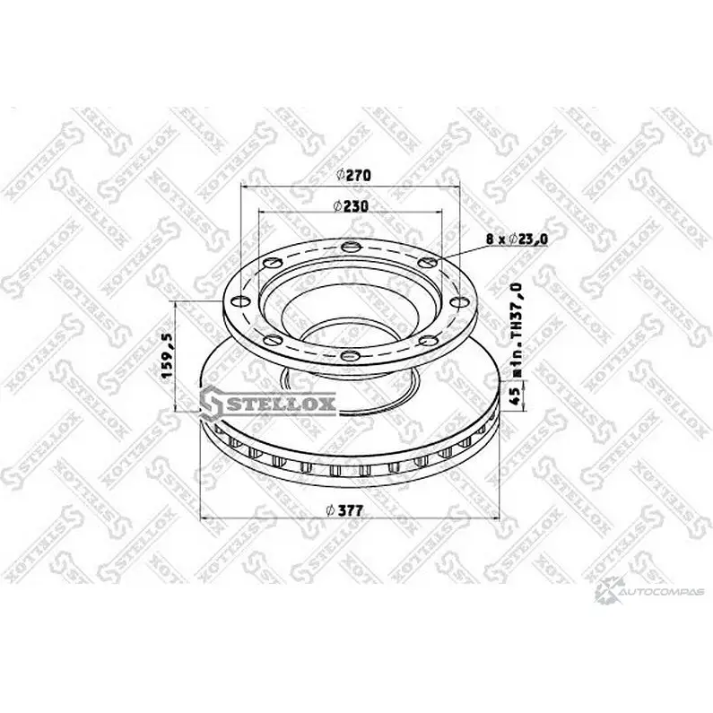 Тормозной диск STELLOX G6 5SRNP 4057276366770 85-00804-SX 164118889 изображение 0