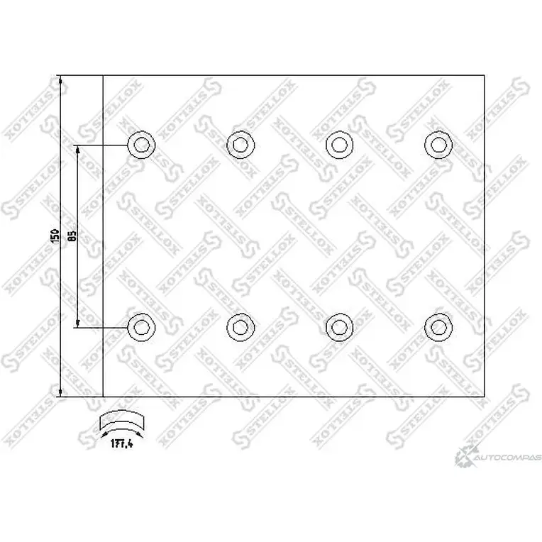 Накладки, башмаки тормозных колодок STELLOX 85-00942-SX 3626966 1901 0 L55T41M изображение 0