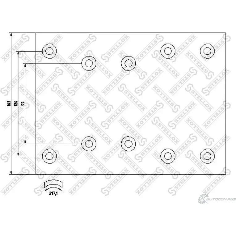 Накладки, башмаки тормозных колодок STELLOX 1 9580 3627056 85-01040-SX VALA38