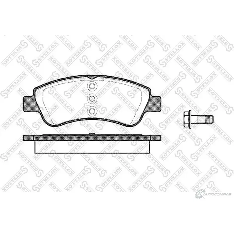 Тормозные колодки дисковые, комплект STELLOX 851 020L-SX PCA084020 239 54 3628728